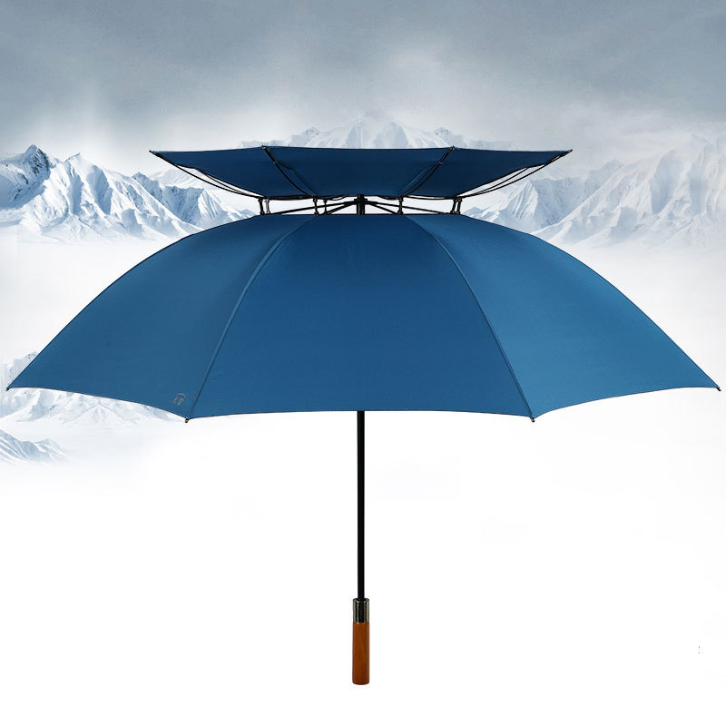 Oversize windproof double layers golf umbrella with air vented design golf umbrella