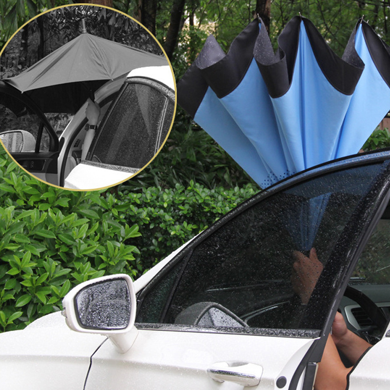 Strong Fully Automatic Reverse Inverted Car stick Windproof Waterproof Umbrella