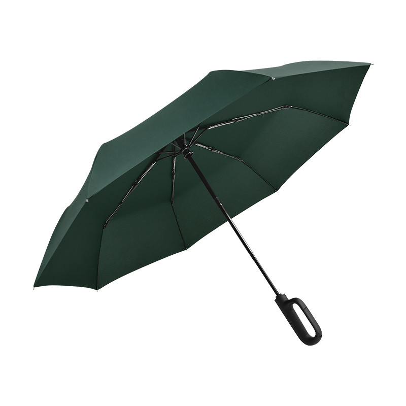 Ring Buckle Umbrellas Portable Special Handle Three Fold Umbrella Automatic Open and Close Umbrella