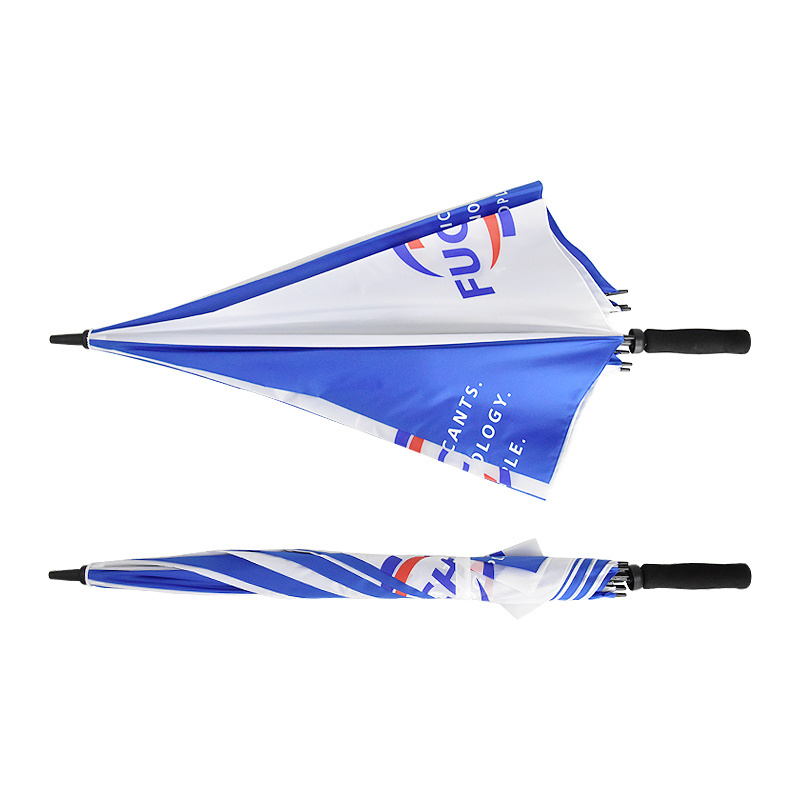 China Direct Good Quality Support Logo Custom Print Fiberglass Frame 30 Inches Manual Open Golf Umbrella