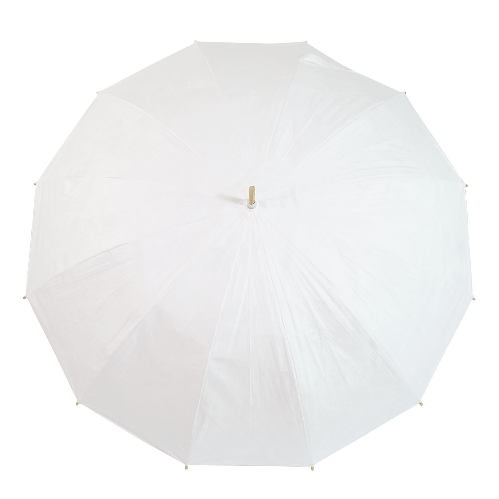 Guangdong supplier 24inches 12 ribs RPET eco friendly japanese bamboo white straight umbrella