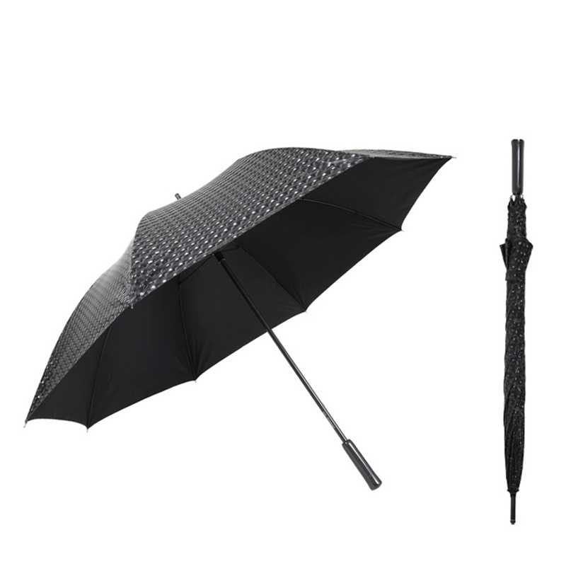 Branded 62 inch customised big black carbon fiber golf umbrella