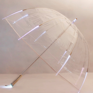 New design glow in the dark light advertising clear transparent led umbrella