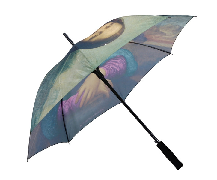 Promotion custom digital photo print fiberglass straight umbrella logo print 23inch