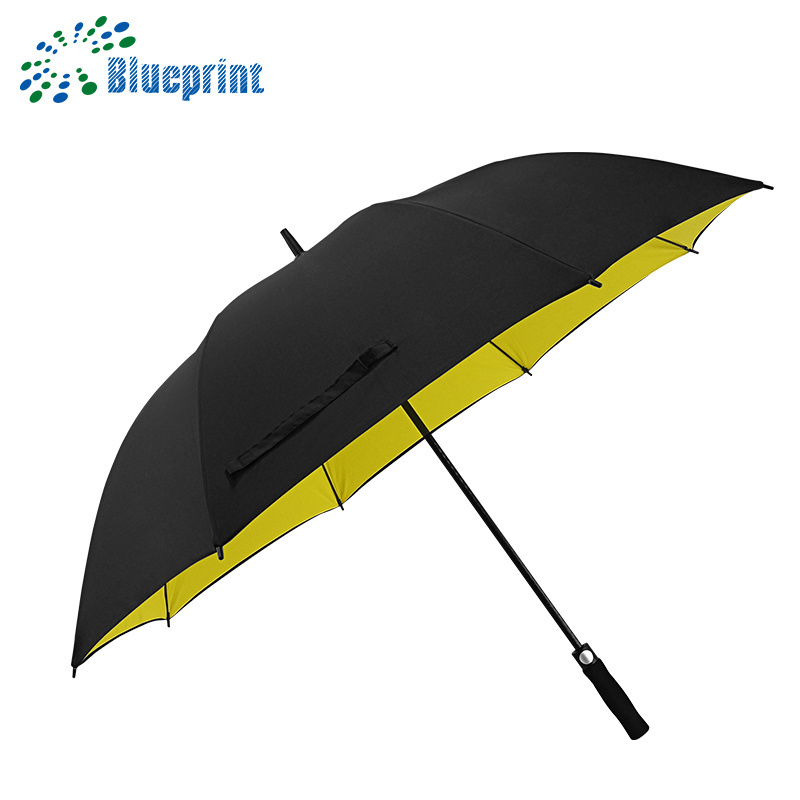 High Quality Custom Black 62 inch Golf 2 Layer Umbrella