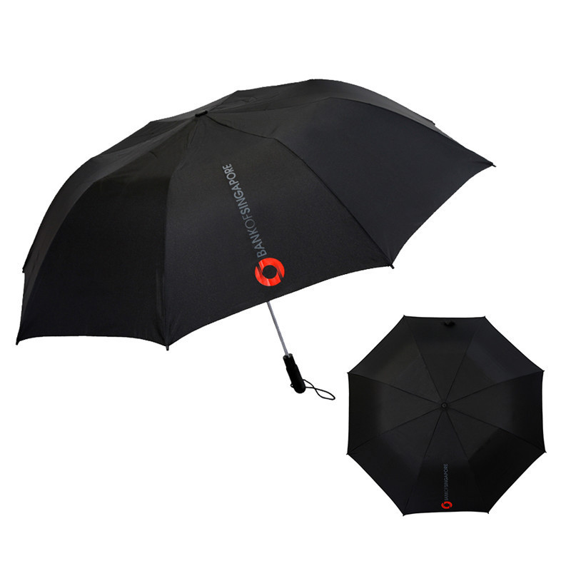 28 inch good design black automatic extra large 2 folding golf umbrella