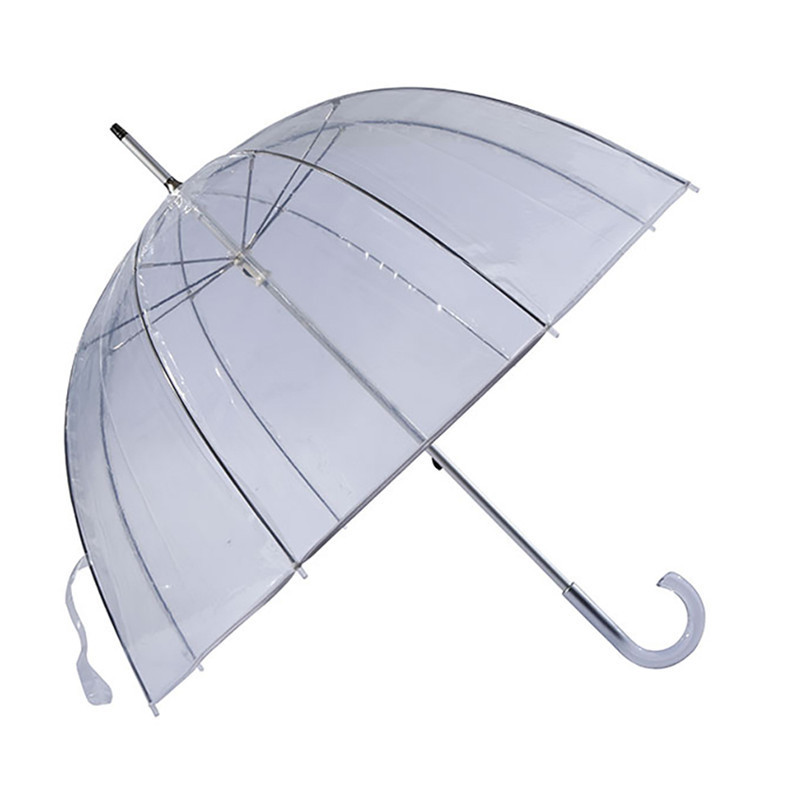 wholesale  Dome Bubble Promotional clear plastic transparent rain umbrella for women