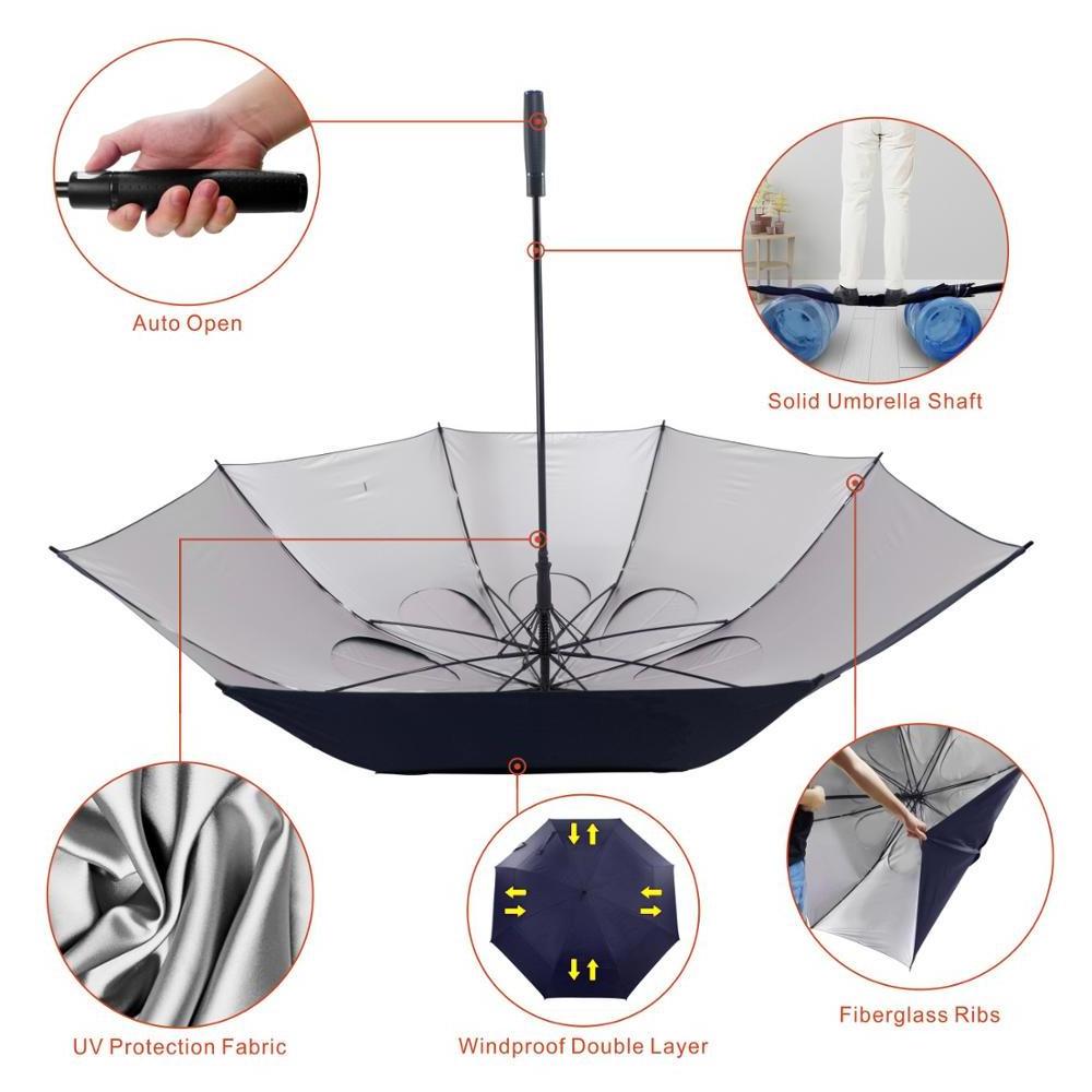 34inch large size double layer with air vent New Model Oversize Windproof Golf Umbrella