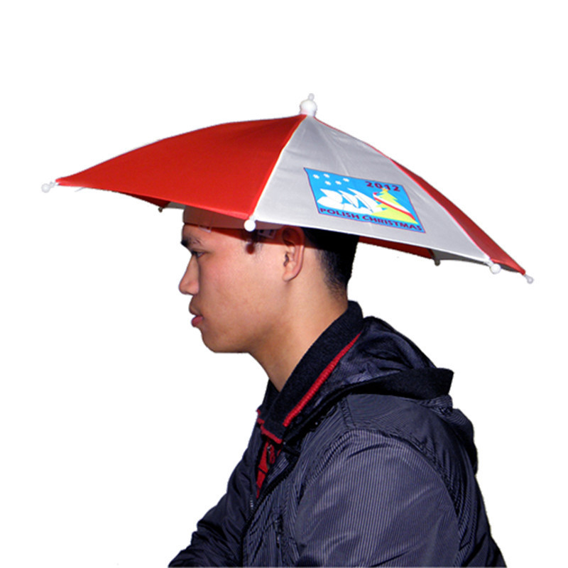 Wholesale hard promotional rainbow umbrella hat for sale