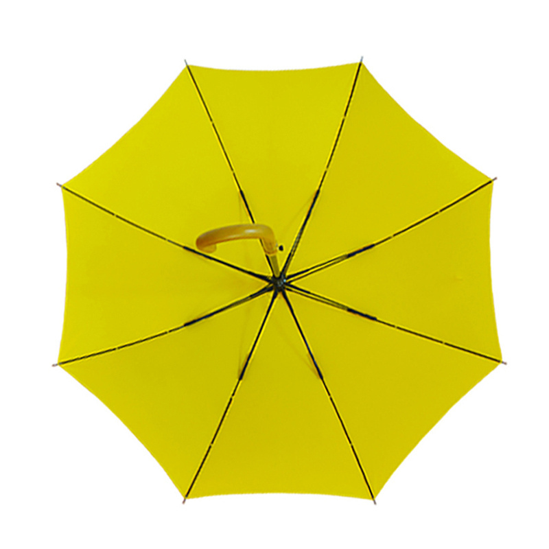 Promotional Straight Umbrellas with Logo Prints Rain Yellow