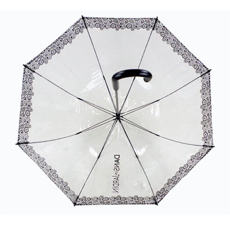 New Innovations 23 Inch Clear Transparent Umbrella with Custom PVC Dome Shape