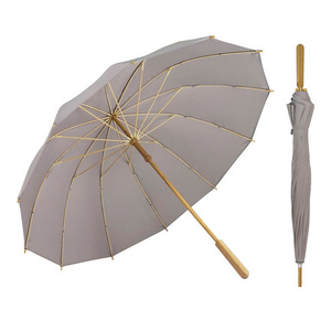 Chinese 23inch 12ribs Eco Friendly Bamboo Umbrella