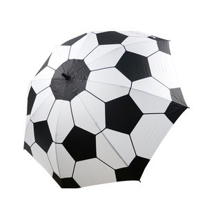 Rain Season Storm Resist 60 inch Golf Umbrella Full Cover Soccer Print Auto Open Wholesale