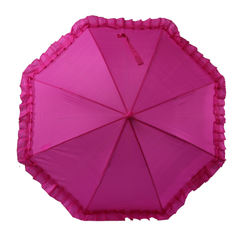 Promotional Ruffle Kids Umbrellas Safety Open Children Gift Any Color Guarda Chuva