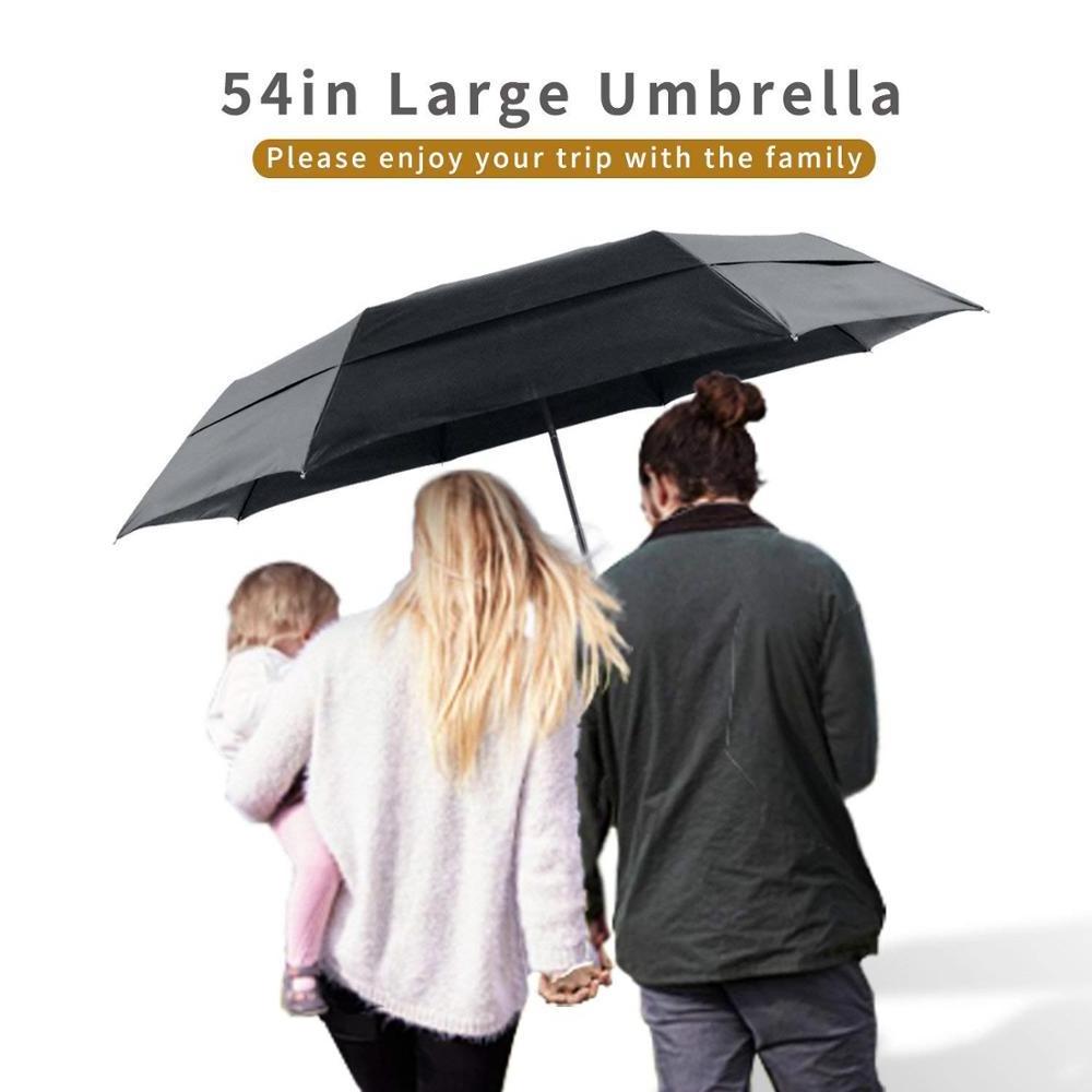 Custom 54inch fiberglass large fold golf umbrella auto open close folding golf size