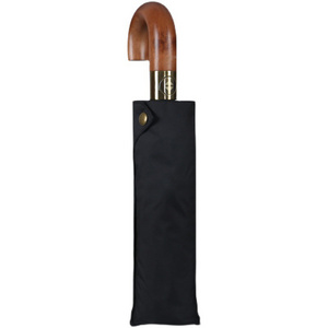 25 Inches 10 Ribs Gentleman Retro Automatic Open Umbrella With Wooden Handle Business Folding Umbrella