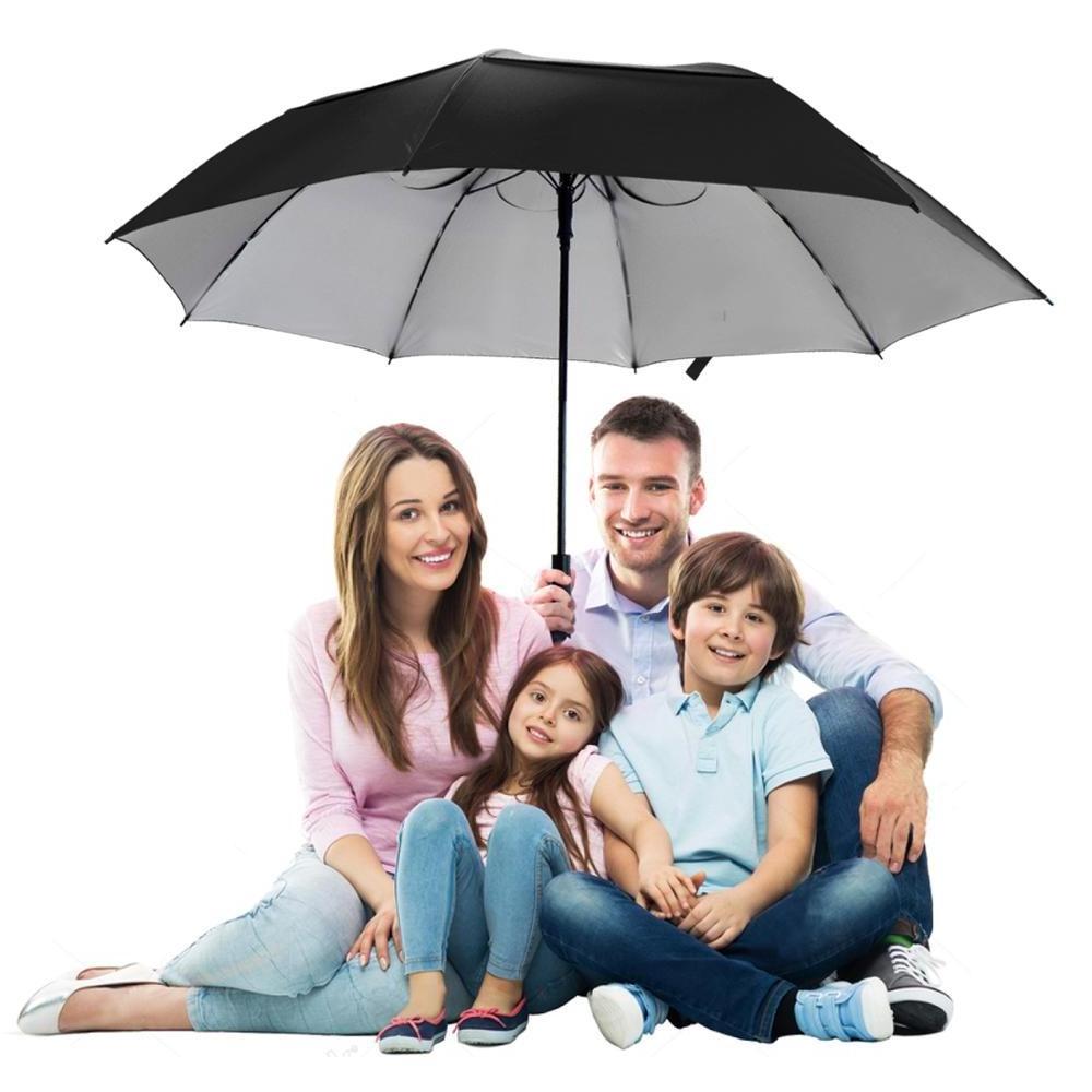 Big Size 68 inch Sliver UV Coated Golf Umbrella OEM ODM custom umbrella