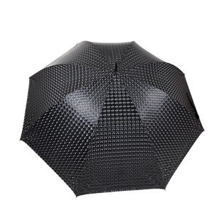 Branded 62 inch customised big black carbon fiber golf umbrella