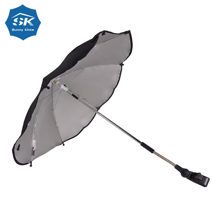 Manual open and close adult umbrella stroller beach chair clamp umbrella stroller umbrella