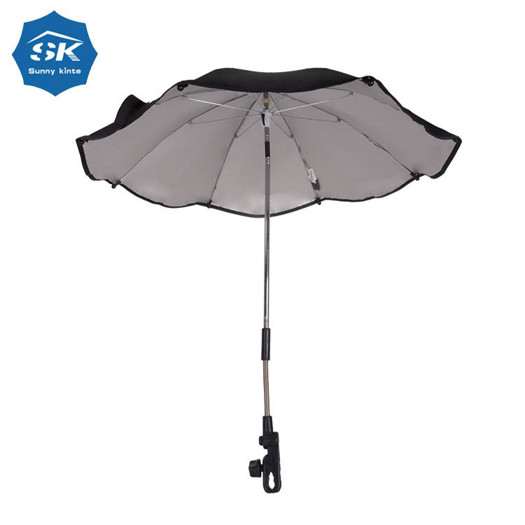 Manual open and close adult umbrella stroller beach chair clamp umbrella stroller umbrella