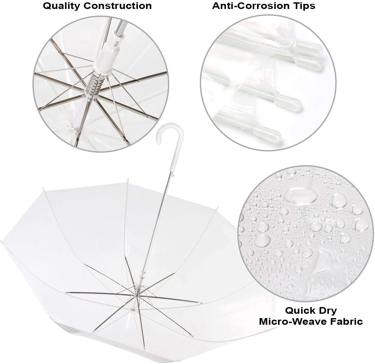 full custom print transparent rain umbrella for sale