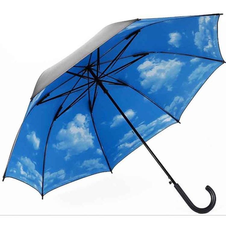 Cheap sky blue and white cloud umbrella