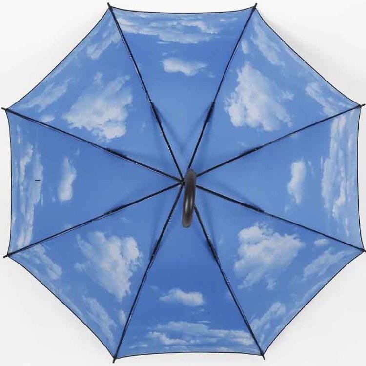 Cheap sky blue and white cloud umbrella