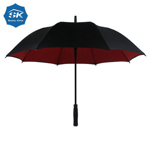 wholesale Double layers straight 30" 8 ribs golf umbrellas with logo printed