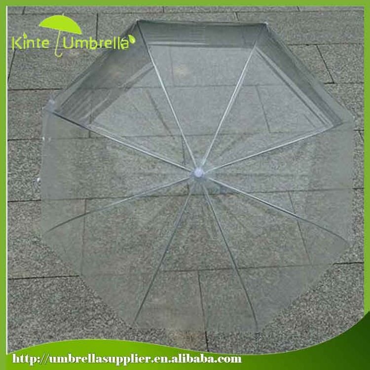 Wholesale Automatic PVC clear transparent custom umbrella with logo printing