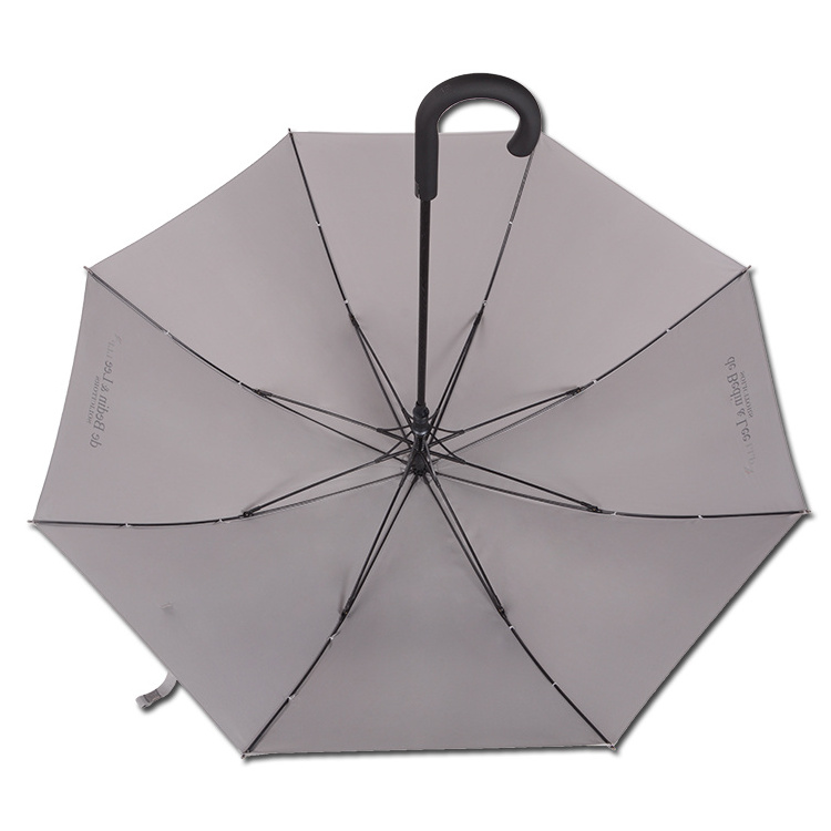 Automatic open brand custom 25Inch x 8 panels straight umbrella with printing logo