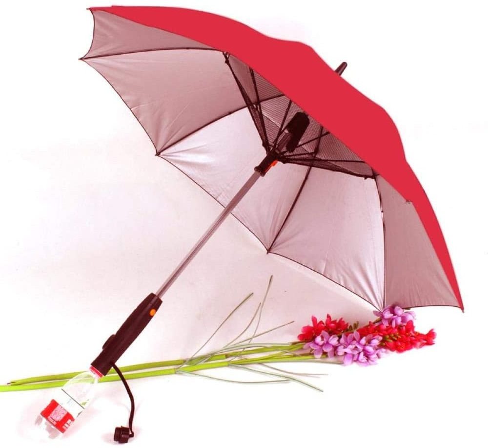 New Product Can Charge Cell Phone umbrella fan mist umbrella with fan and water