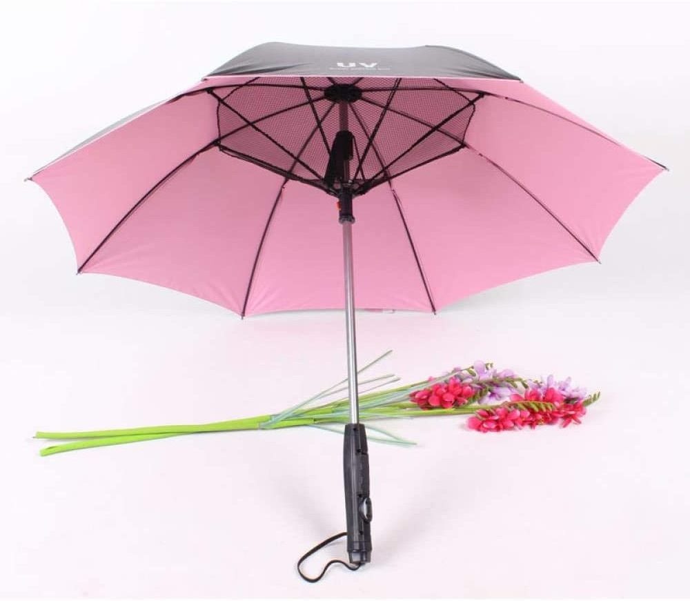 New Product Can Charge Cell Phone umbrella fan mist umbrella with fan and water