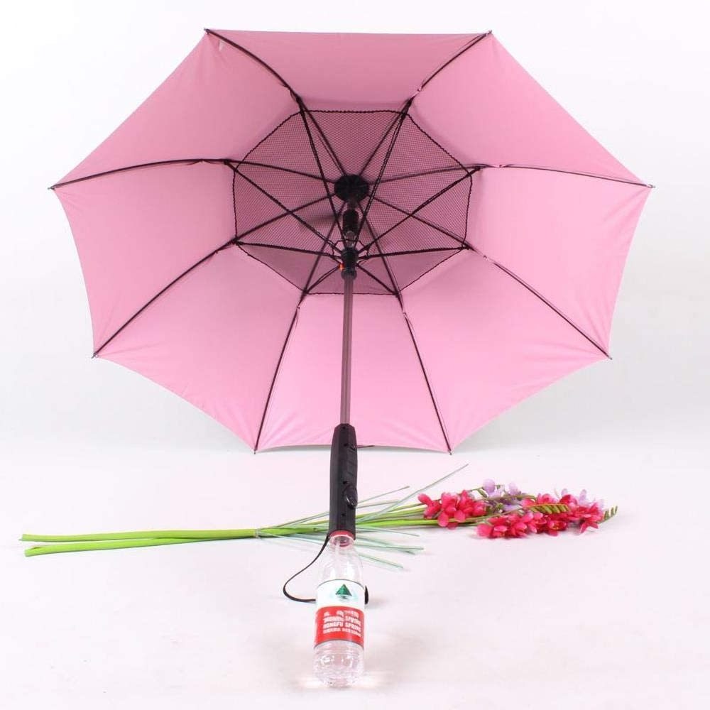 New Product Can Charge Cell Phone umbrella fan mist umbrella with fan and water