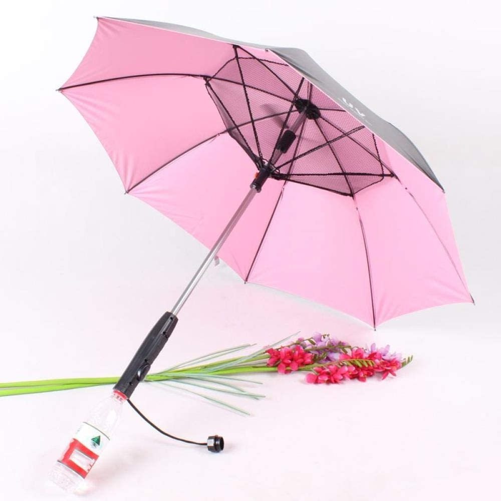 UV protect solar power umbrella fan cooling fan umbrella with fan and water spray