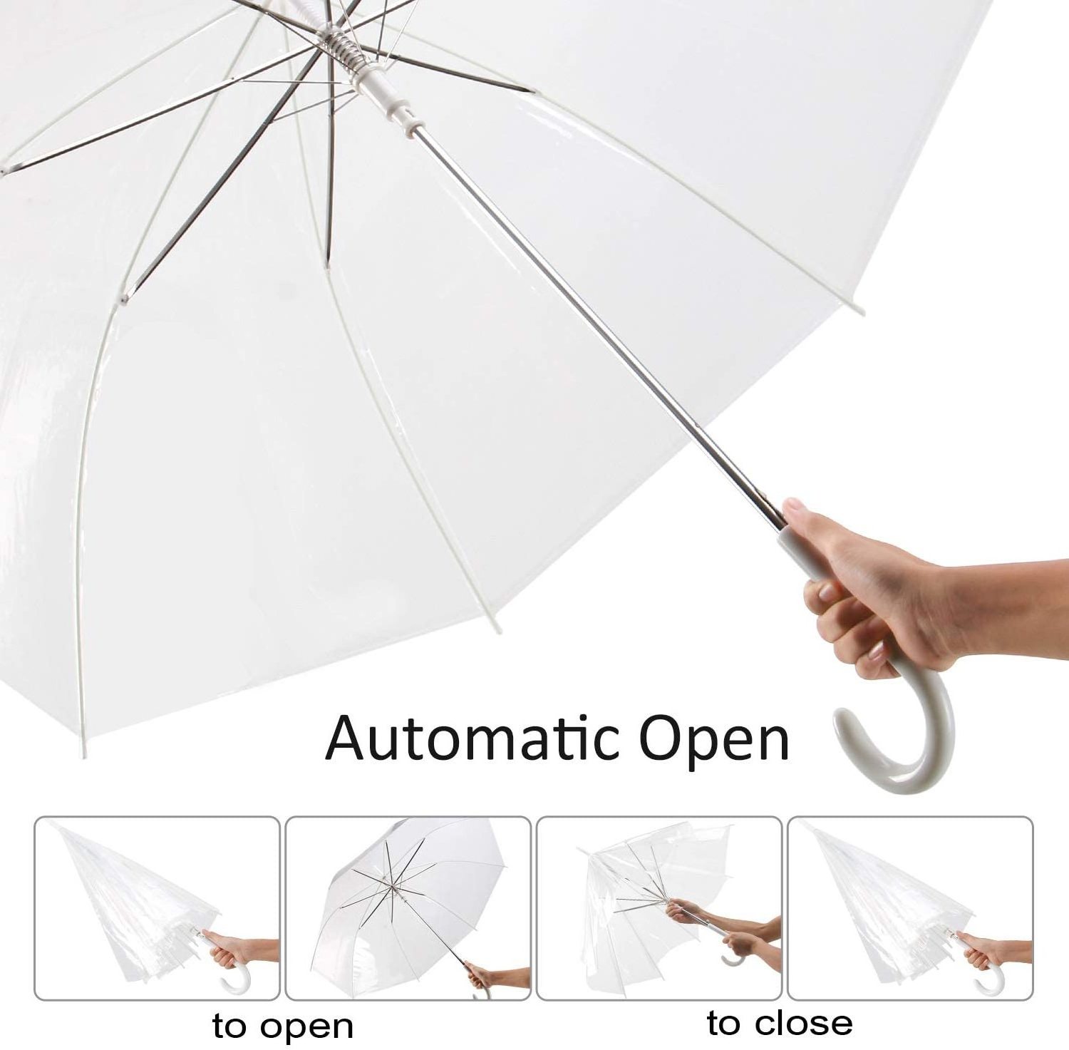 full custom print transparent rain umbrella for sale