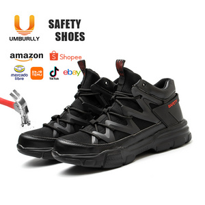 Anti-Smashing Steel Toe Puncture Proof Construction Lightweight Breathable Sneakers Boots Women Men Work Safety Shoe