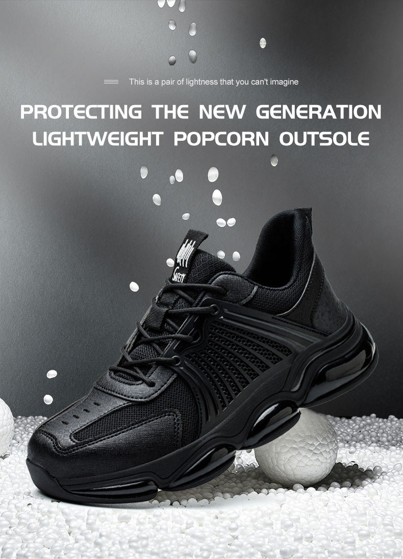 New arrival Fashion Breathable Work shoes Anti-puncture Steel Toe Men's Safety Shoes anti-slip shoes