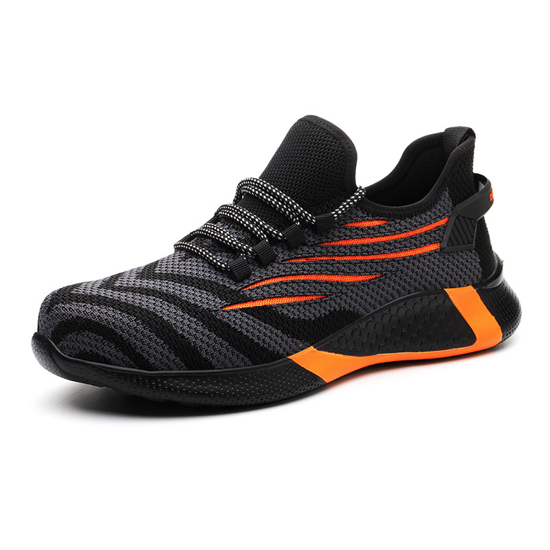 Steel Toe  Lightweight Breathable Comfortable Safety Sneakers Anti-Puncture Indestructible Construction for safety men shoes