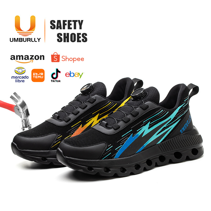 Factory direct sales light breathable steel toe safety shoes non-slip stylish safety shoes for men work shoes