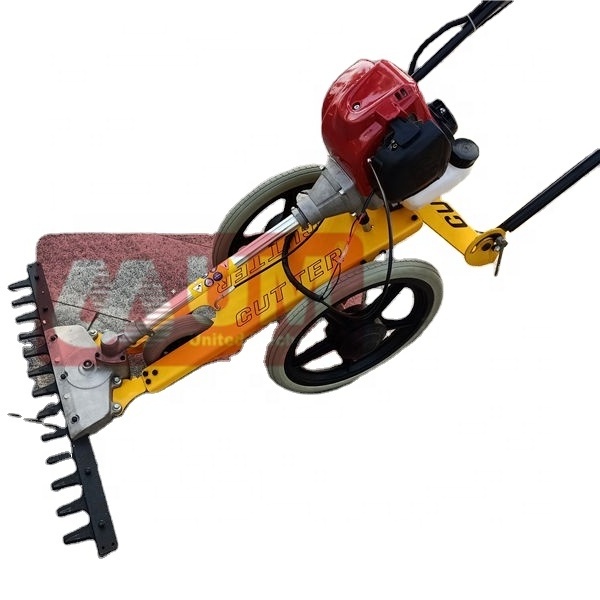 UM 4 Stroke Hand Push Gasoline Scythe Mower wholesale hand push garden 140F gasoline powered lawn mower for grass cutting