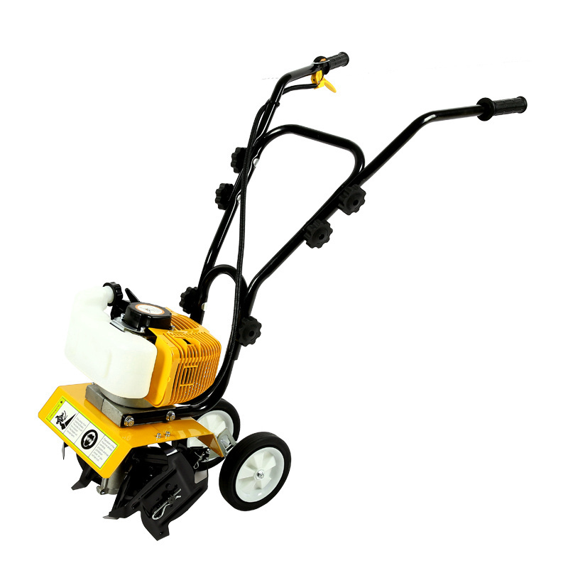 Agricultural soil loosing 52cc hand push mini power gasoline tiller weeder