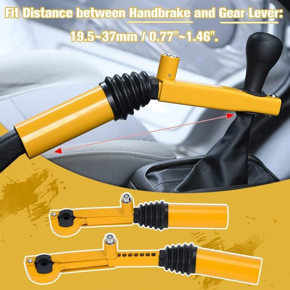 UMEDO Universal Car Lock Security System Handbrake to Gear Shift Lock for Enhanced Anti-Theft Protection