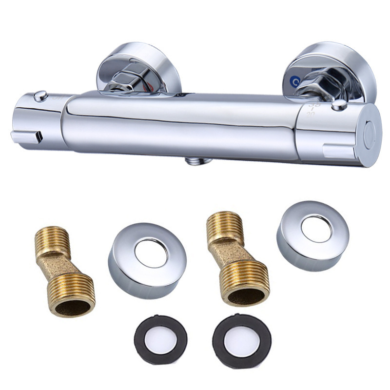 Brass Thermostatic Shower Mixer Tap Valves Wall Mount Bathing Thermostatic Shower Faucet Mixer