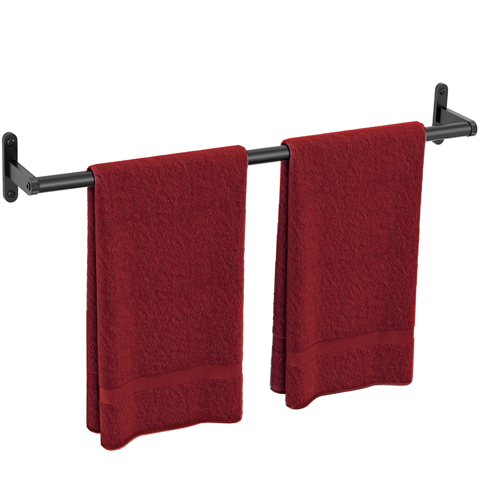 Customizable 24 Inch towel bar Hotel accessories behind door black bathroom towel rack