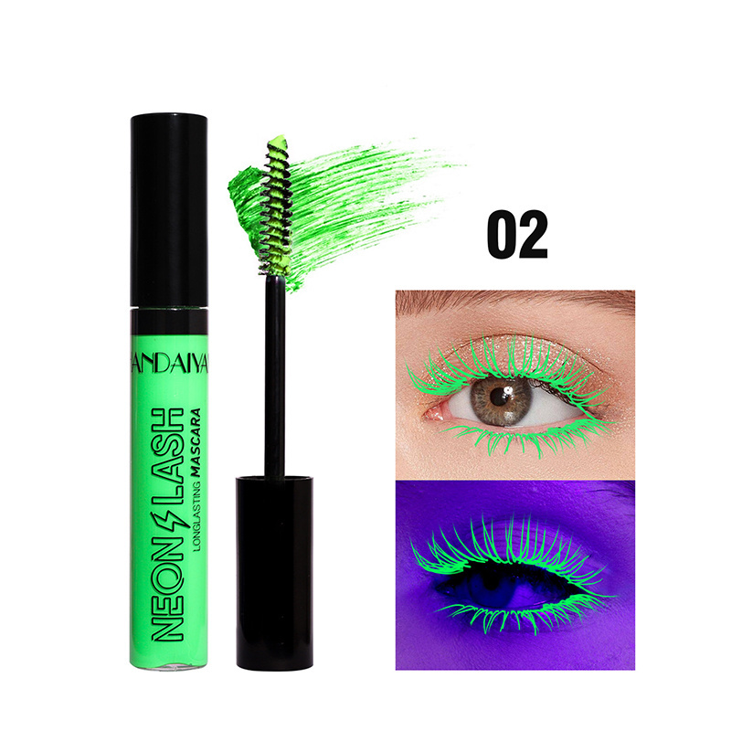 Handaiyan Fluorescent Eye Mascara Cream Colorful Slender Waterproof and Long-lasting Luminous Eye Mascara Liquid Color Box 30g