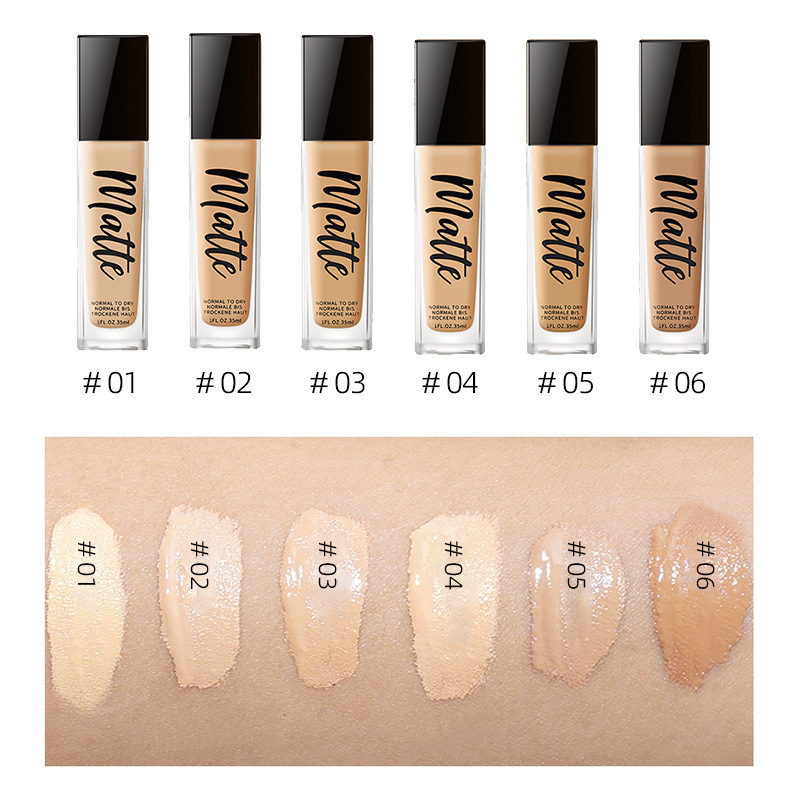 No Logo Accept Custom Full Coverage Makeup Phoera Foundation Bottle 6 Colors Waterproof And Matte Liquid Foundation