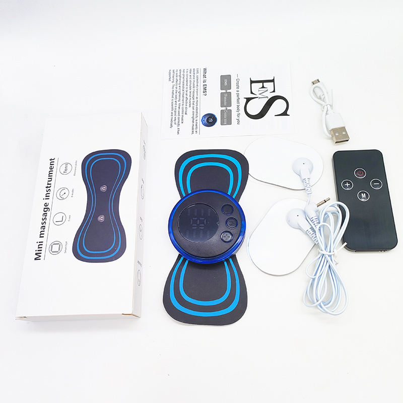 Portable Mini Electric Neck Therapy Pain Massage Mat 3 In 1 EMS Mini Electric Massager With Remote Control