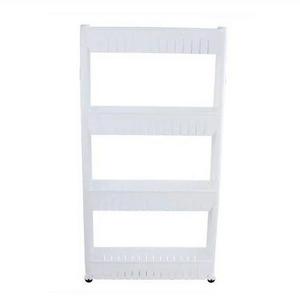 4-tier multi-functional slim storage cart narrow space bathroom storage shelf organizer plastic organizer kitchen racks