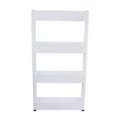 4-tier multi-functional slim storage cart narrow space bathroom storage shelf organizer plastic organizer kitchen racks