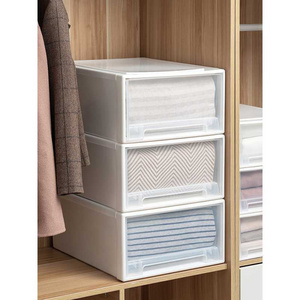 Plastic Storage Drawers Organizer Front Opening Closet Drawers Stackable Organization Drawers For Bedroom